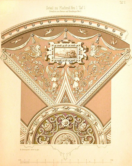 Karl Schaupert, Plafonds-Dekorationen. Entwurfe zur Verzierung der Decken von Zimmern und Salen
1887