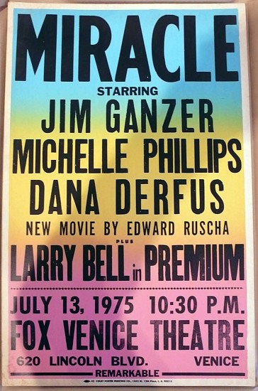 Ed Ruscha, Miracle
1975