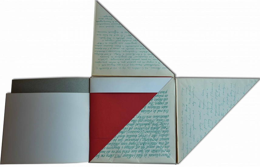 Bruno Munari, De Kwadraat-Bladen - The Quadrat-Prints - Le feuilles-Cadrat - Die Quadrat-Blatter. An unreadable quadrat-print by Bruno Munari.
1953